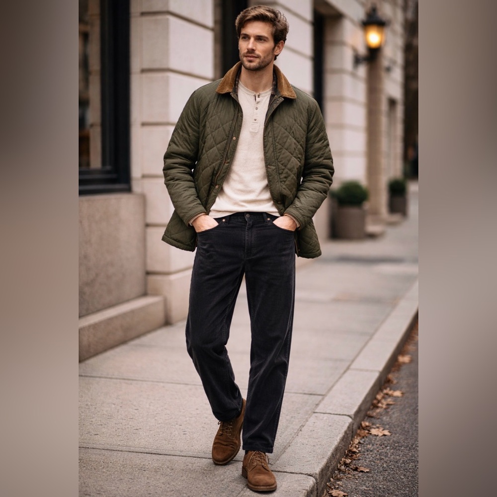*L.L. Bean Men's Dark Gray Corduroy Pants